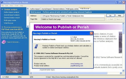 publish or perish software download